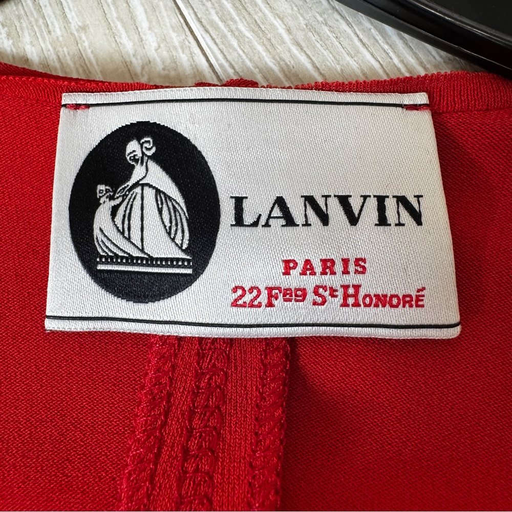 Lanvin Red Dress with Rope Belt - Picture 3 of 7
